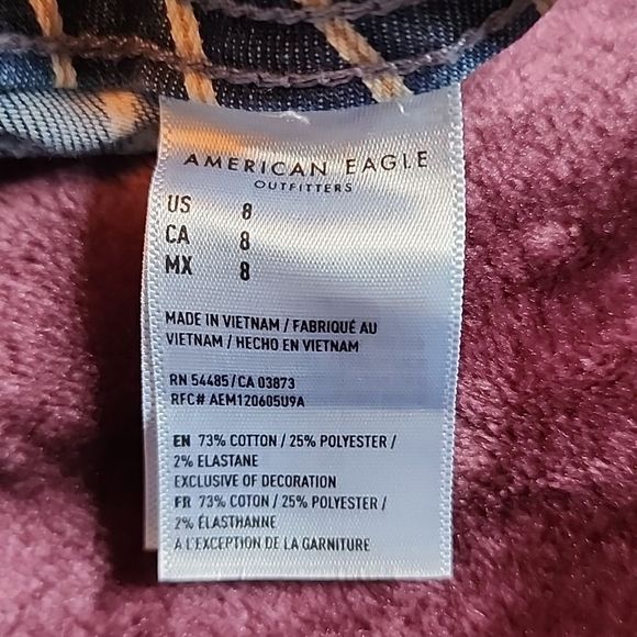 American Eagle Denim Tie Front Jean Shorts - Picture 4 of 6